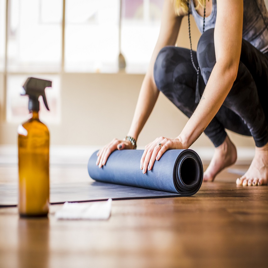 disinfect yoga mat