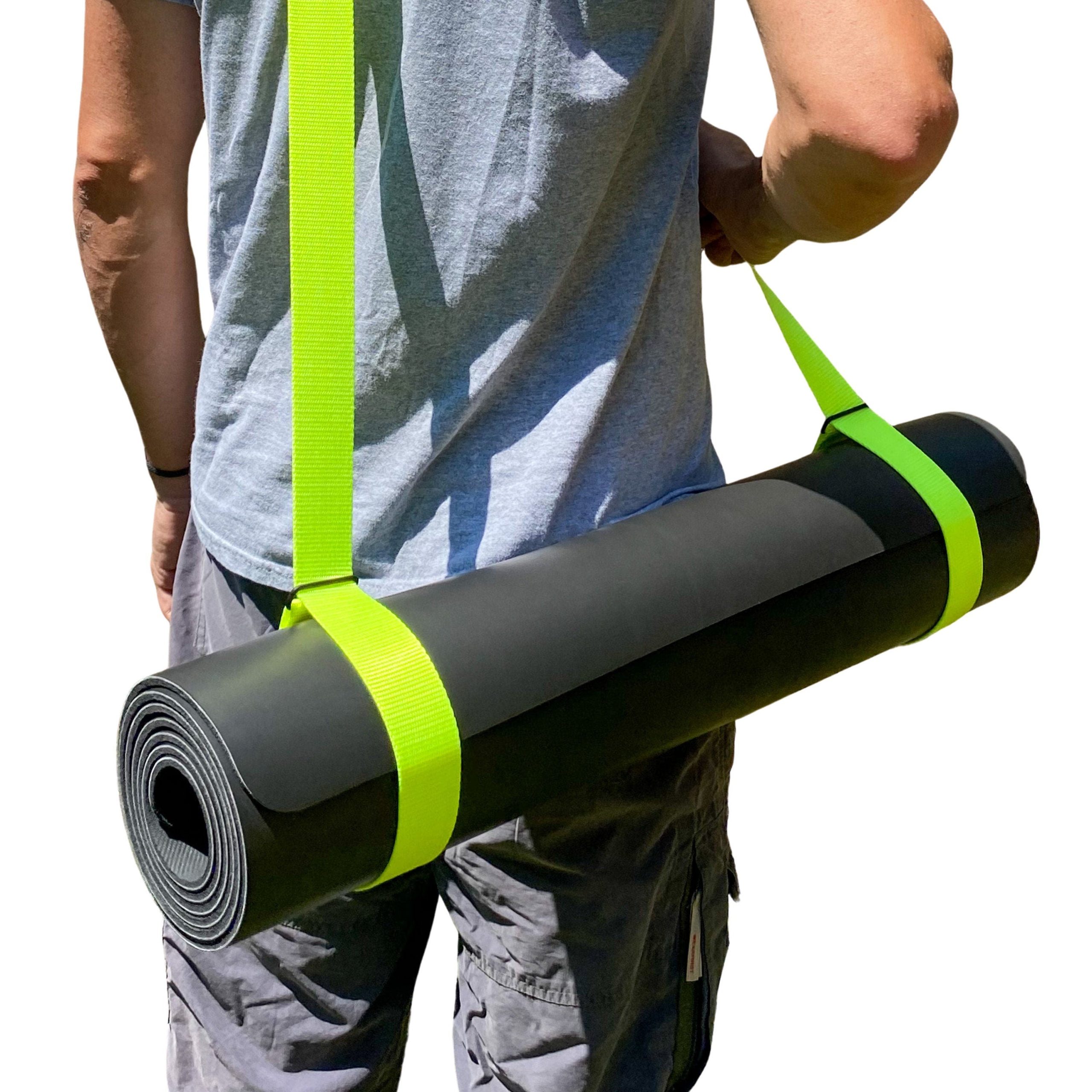 use yoga strap to carry mat