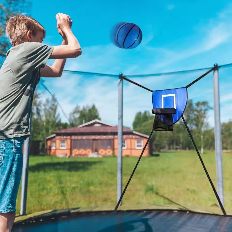 trampoline basketball hoop